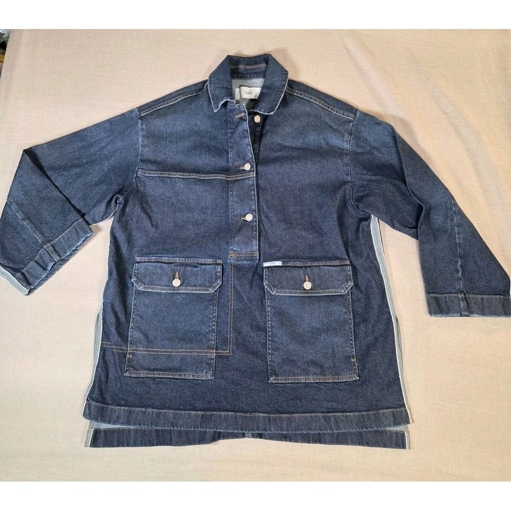 CLOSED CANDIANI 12.9 oz Denim Overshirt 100% Cotton Italy Oversized Women's XS